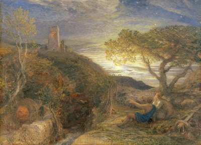 De eenzame toren, 1868 door Samuel Palmer